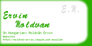 ervin moldvan business card